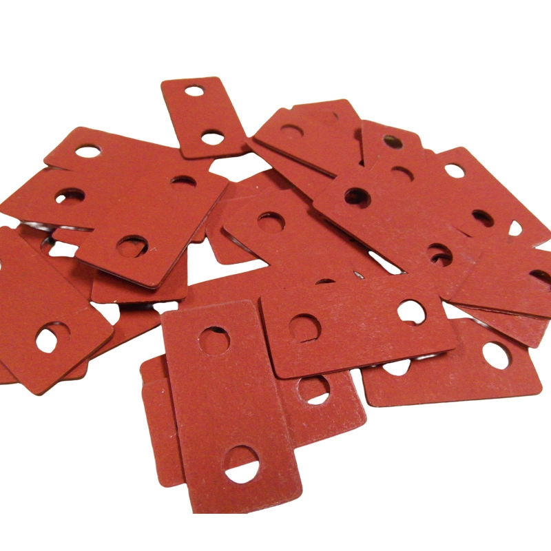 Fish Paper Rectangular Double Hole Fish Paper Insulation Gaskets Custom Stamping