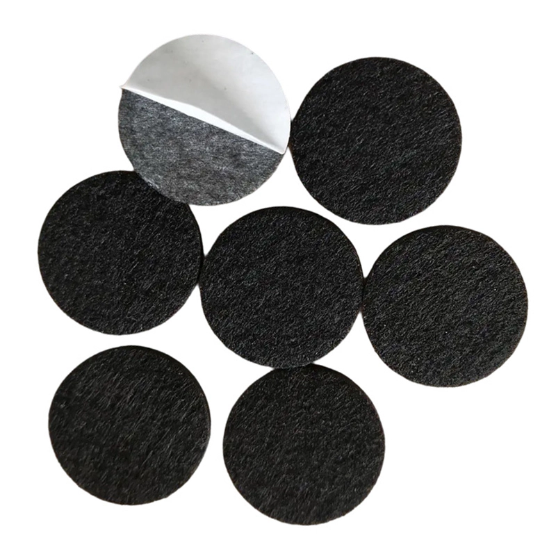 Non-Woven Fabric Pad Custom Black Round Self-Adhesive Felt Gaskets Factory Wholesale
