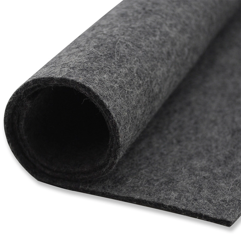 Non-Woven Fabric Pad Dark Gray Whole Roll Felt Raw Material For Die-Cut Processing