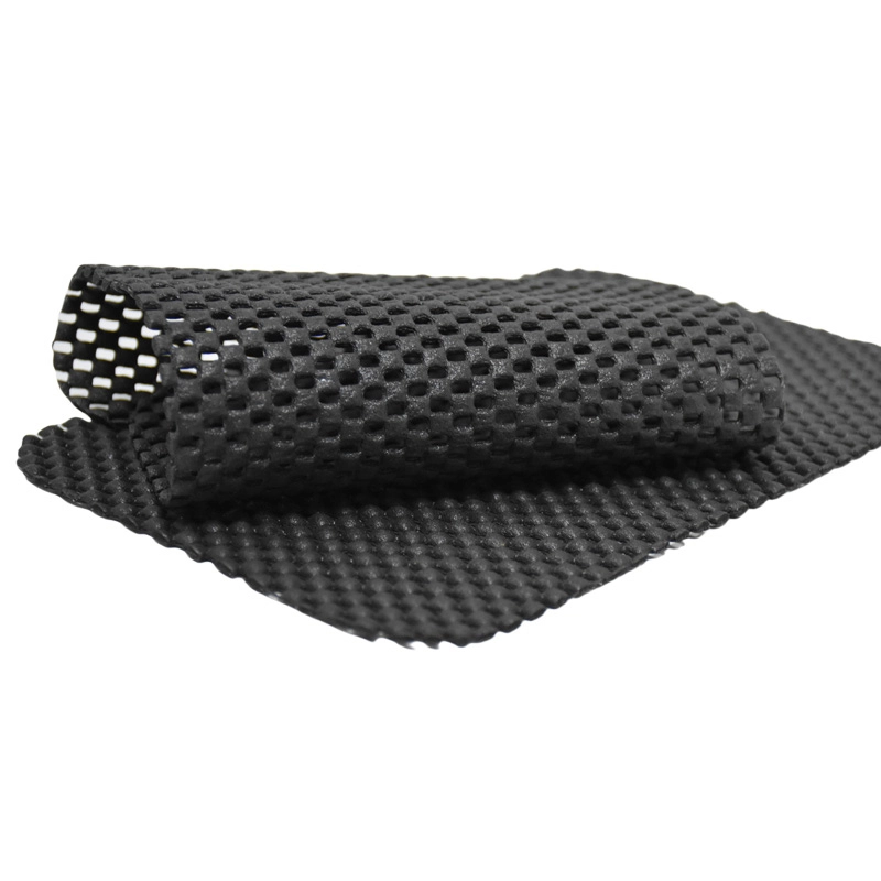 PVC mesh foam pad Black Square Grid PVC Mesh Foam Roll Anti-Slip Raw Material