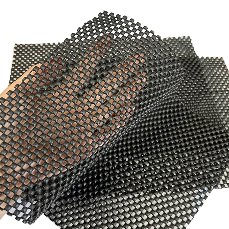 PVC mesh foam pad Black Square Grid PVC Mesh Foam Roll Breathable Anti-Slip Liner