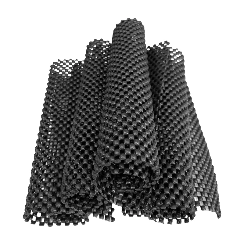 PVC mesh foam pad Square Grid Black PVC Mesh Foam Roll Flexible Packing Material