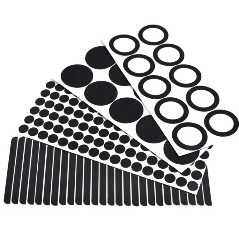 Mixed round, strip, hollow ring silicone rubber pads, self-adhesive rubber gaskets for machinery sealing and anti-vibration buffer