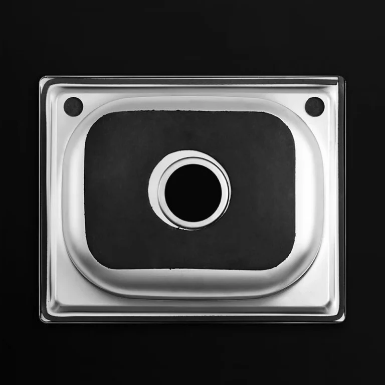 One-piece molded square hole silicone rubber sink silencer base pads, thick shockproof rubber liners for integrated stainless steel kitchen sink noise reduction