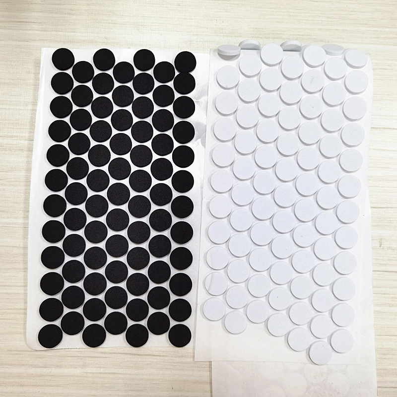 Silicone Pad Black & White Small Round Self-Adhesive Silicone Anti-Slip Discs
