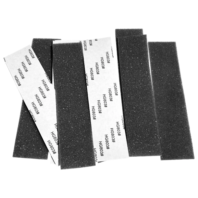 pu sponge pad Black Rectangular Self-Adhesive PU Sponge Strips