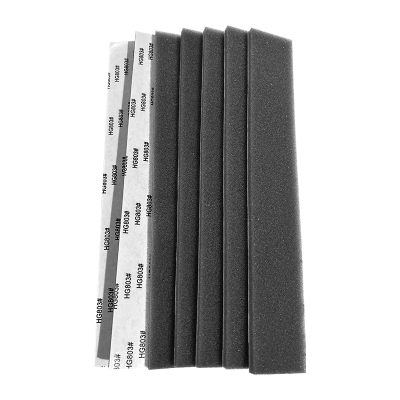pu sponge pad Thick Long Black Self-Adhesive PU Sponge Strips