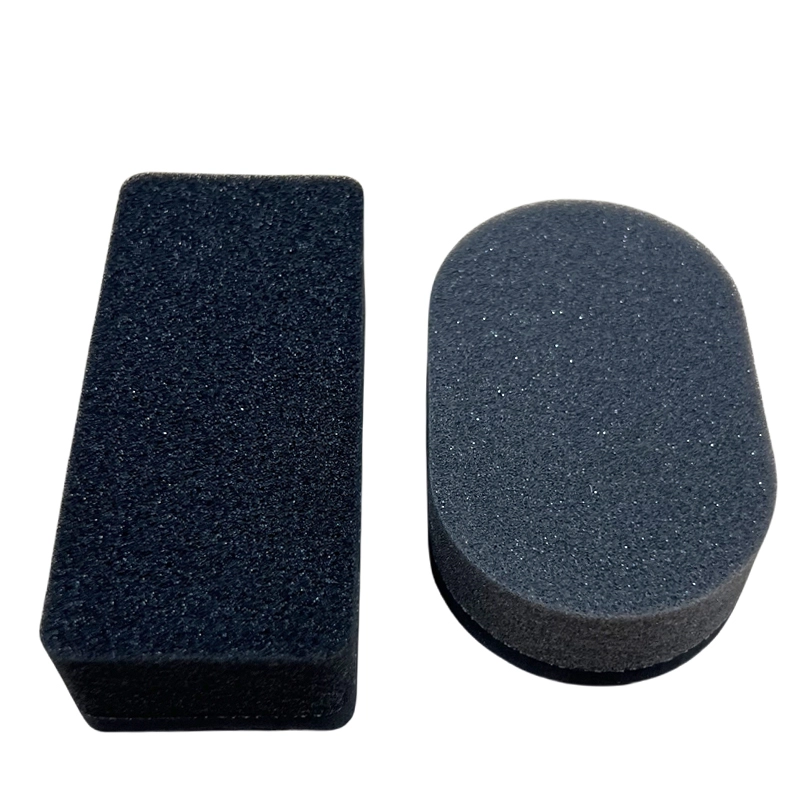 Blackboard Whiteboard Eraser, black rectangular and grey oval foam eraser