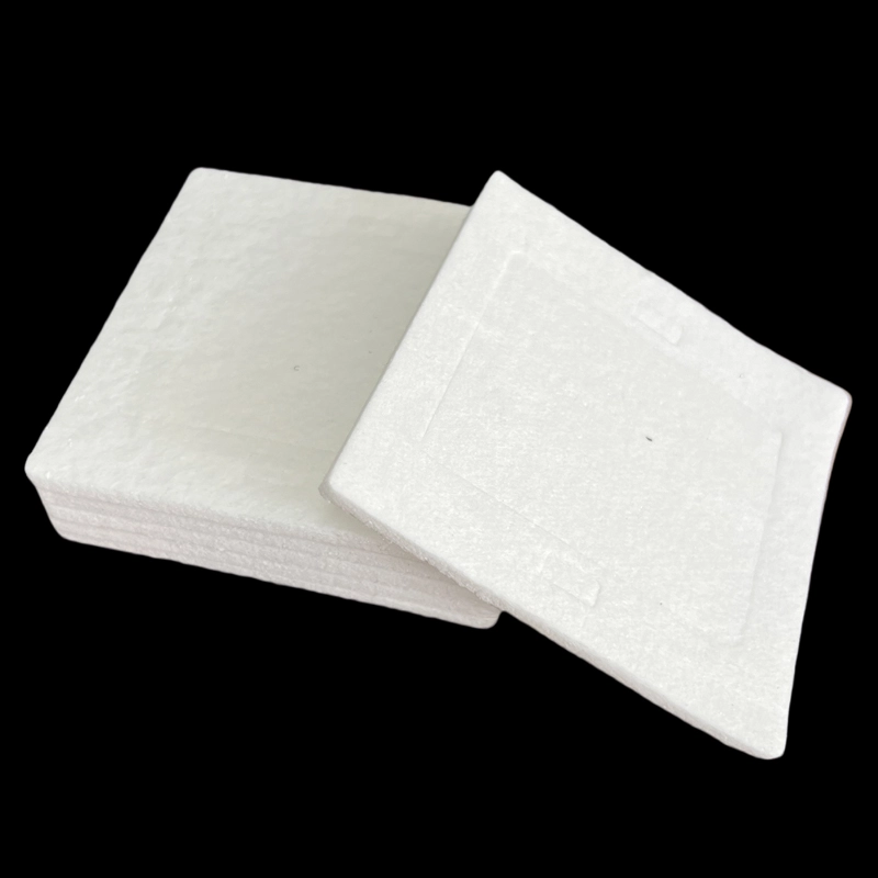 Ceramic fiber socket fireproof pad, plain square solid fireproof insulating sheet