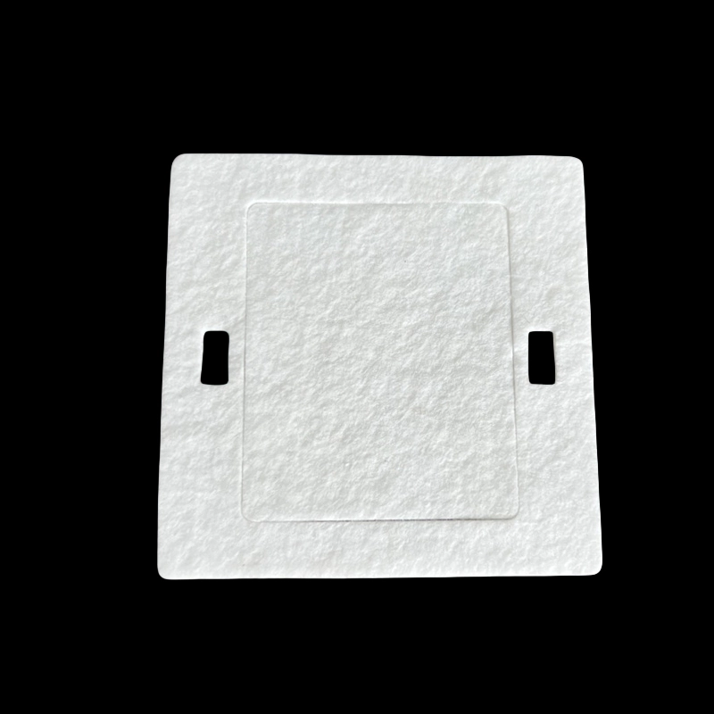 Ceramic fiber socket fireproof pad, side slot reserved square fireproof gasket