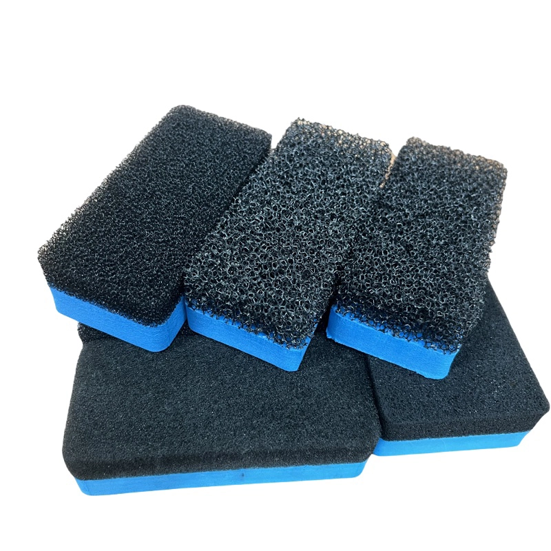 Crystal Sponge Eraser, black‑blue composite rectangular sponge eraser