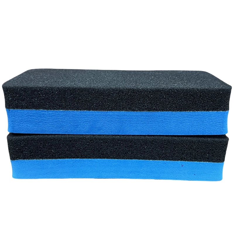 Crystal Sponge Eraser, black‑blue rectangular sponge eraser
