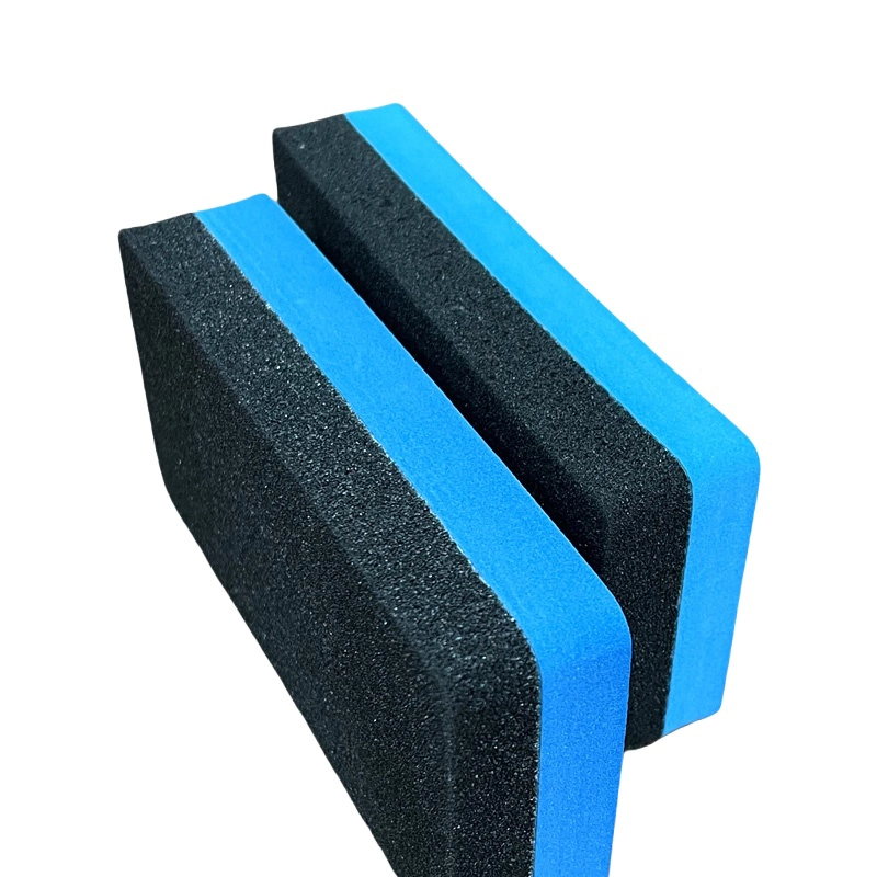 Crystal Sponge Eraser, black‑blue straight‑edge rectangular sponge eraser