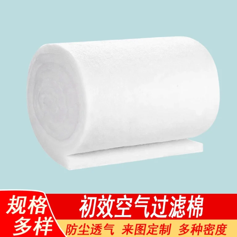 Industrial custom die‑cut roll‑type primary‑effect air filter cotton, breathable non‑woven filter material with multiple density options for pre‑filtration dust interception
