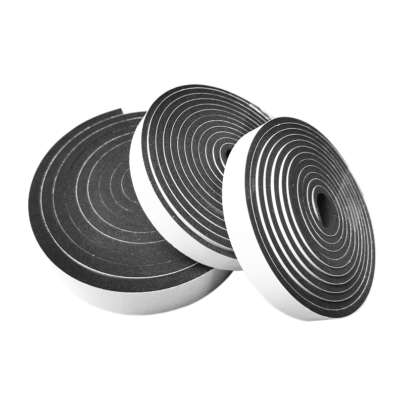 EVA foam strip, black EVA foam sealing strip with white silicone release liner
