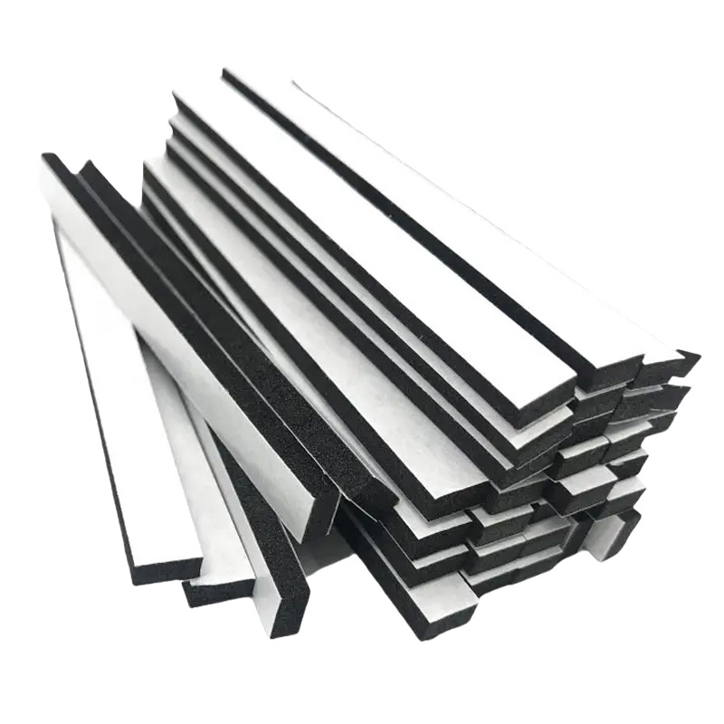 EVA foam strip, stacked cross‑section samples of EVA foam strip for thickness comparison