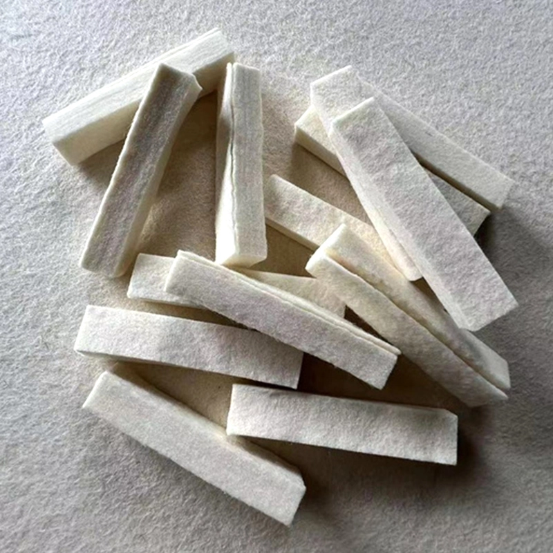 Felt sealing strip, irregular white felt block