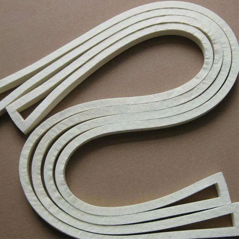 Felt sealing strip, long loop white felt strip