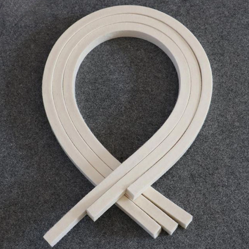 Felt sealing strip, white flexible felt strip