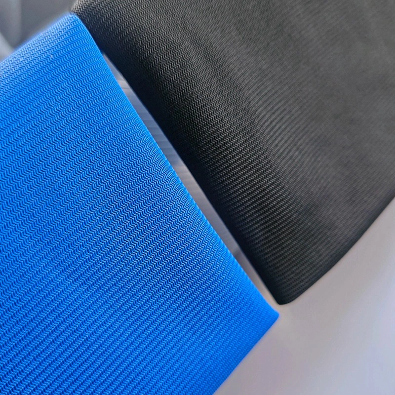Gauze, blue and black multi‑color gauze fabric sample