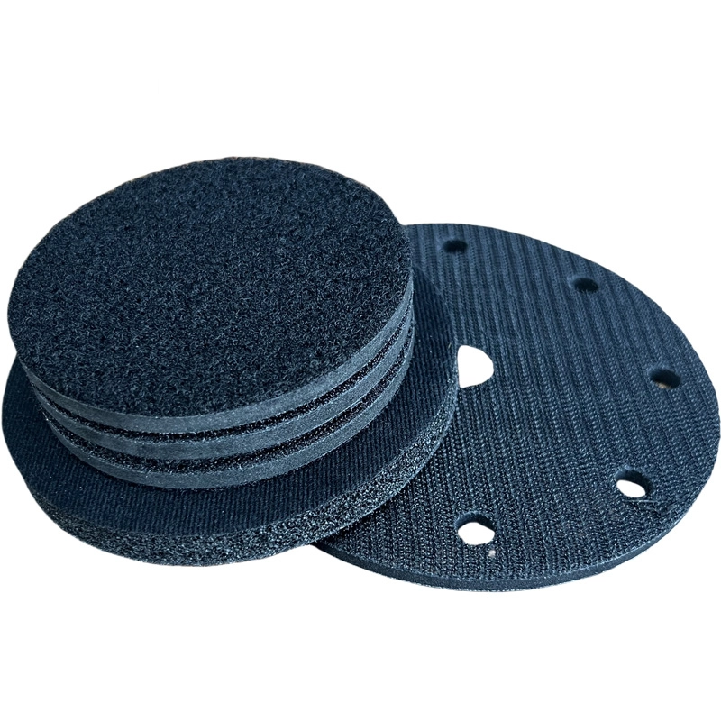 Grinding Pad, black composite hook‑loop circular grinding pad