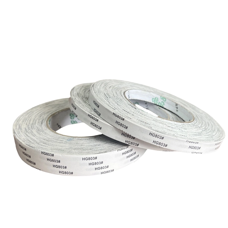 HG803# Double‑Sided Tape, narrow white roll‑form adhesive tape