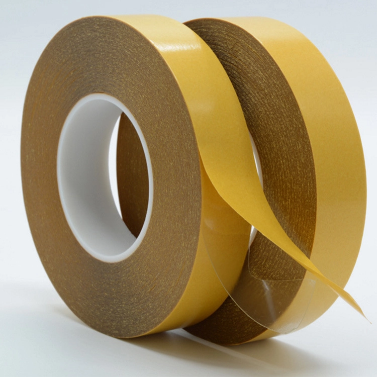 High‑Viscosity Double‑Sided Tape, yellow‑brown roll‑form adhesive tape