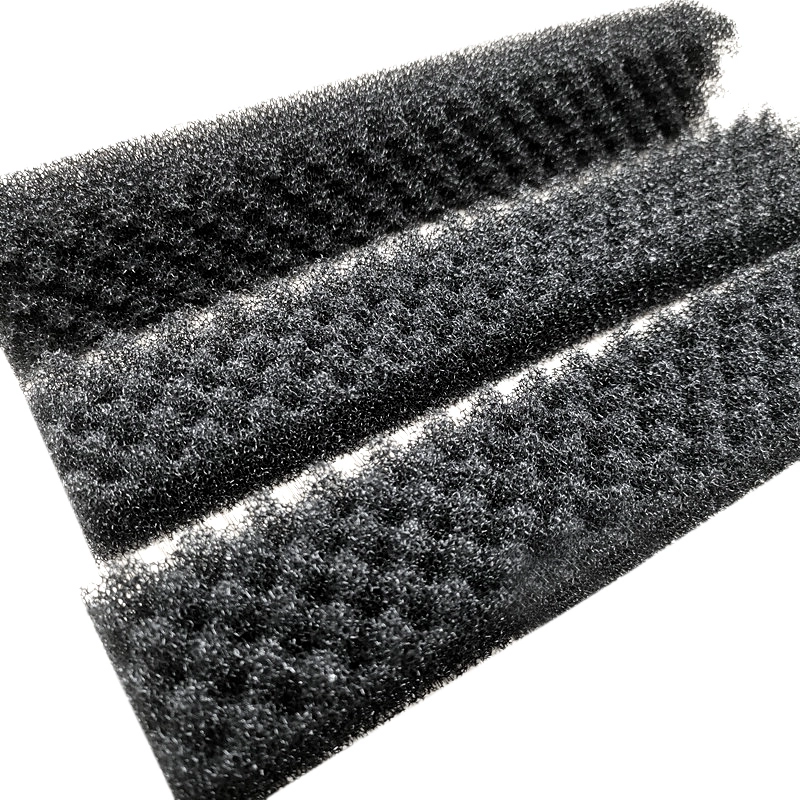 Polyurethane Filter Cotton, black grooved polyurethane filter cotton sheet