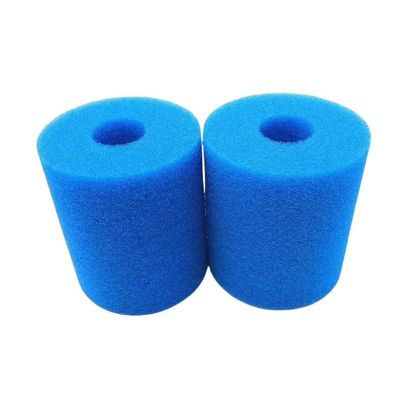 Polyurethane Filter Cotton, blue hollow cylindrical polyurethane filter cotton