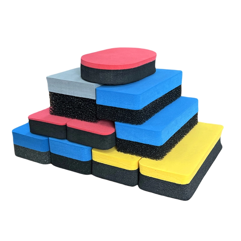 Rubber Sponge Eraser, multi‑color stepped‑profile sponge wiper