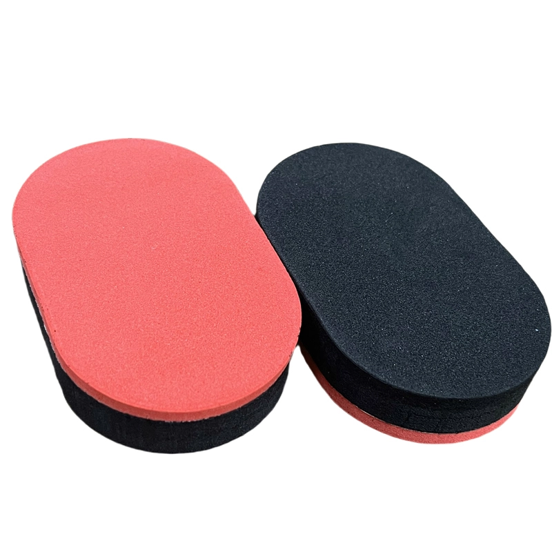 Rubber Sponge Eraser, oval monochrome contrast red‑black sponge eraser