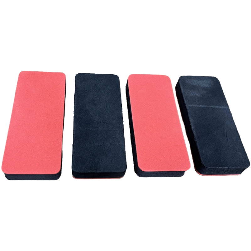 Rubber Sponge Eraser, rectangular flat red‑black solid‑color sponge wiper