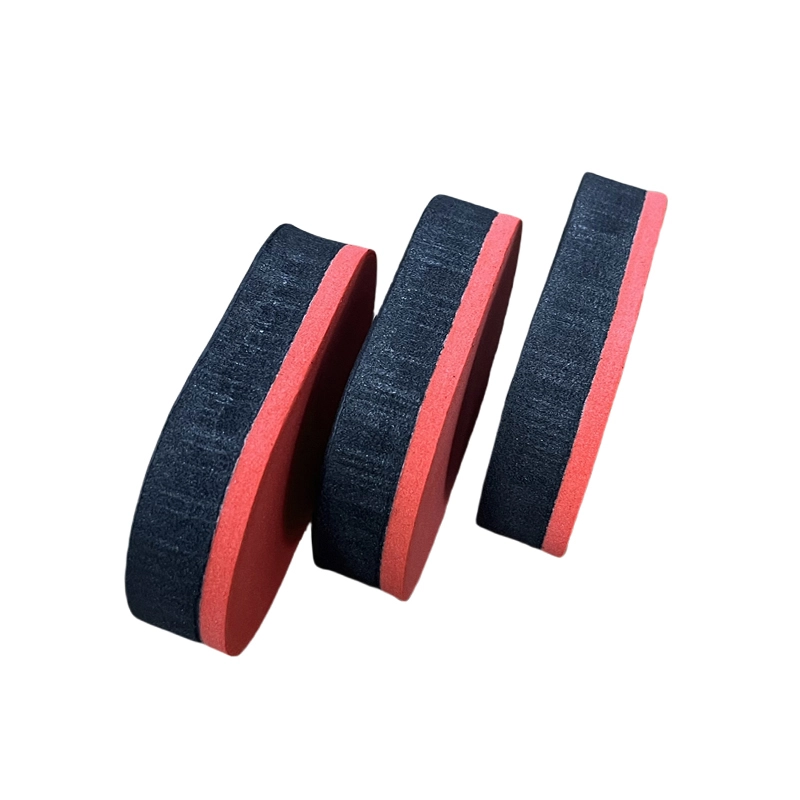 Rubber Sponge Eraser, thin rectangular red‑black bevel‑edged sponge wiper