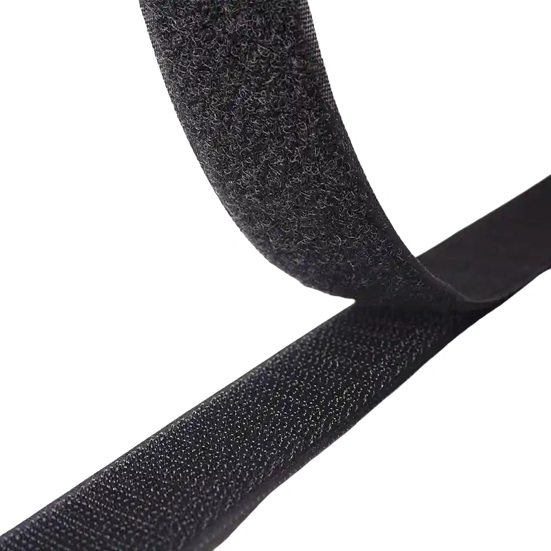 Velcro, black flexible velcro strip bending display