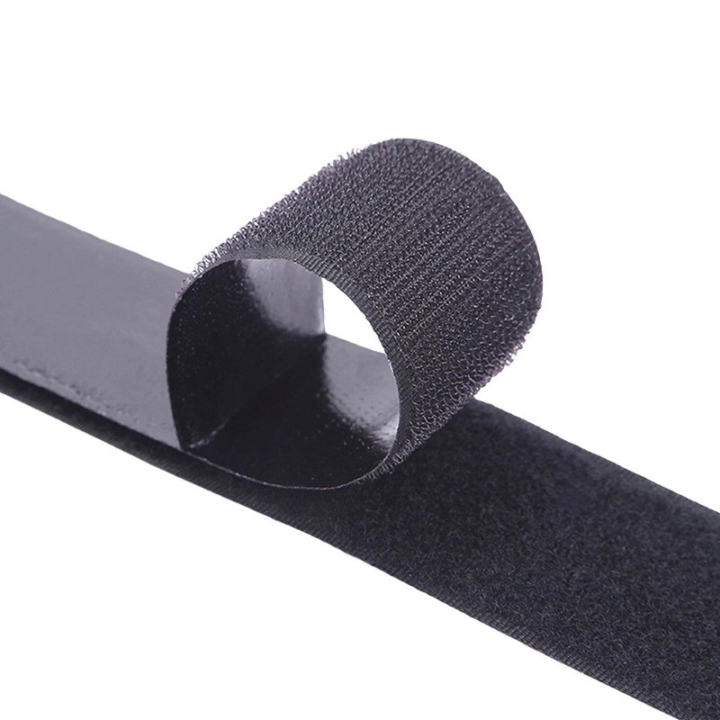 Velcro, black hook‑loop velcro strip