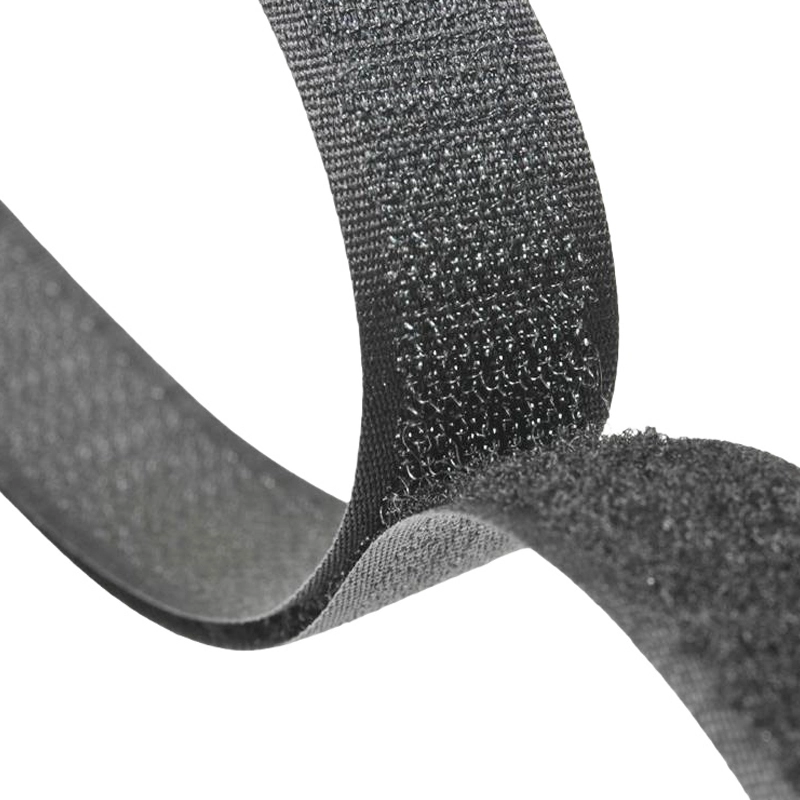 Velcro, black loop‑surface velcro strip display