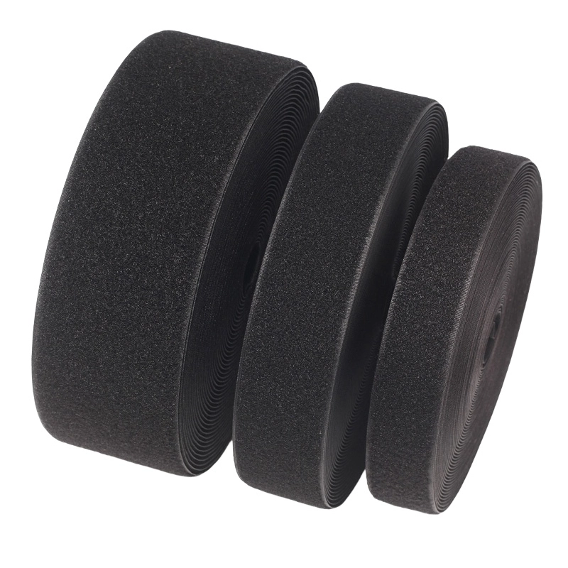 Velcro, black roll‑type velcro strip raw material