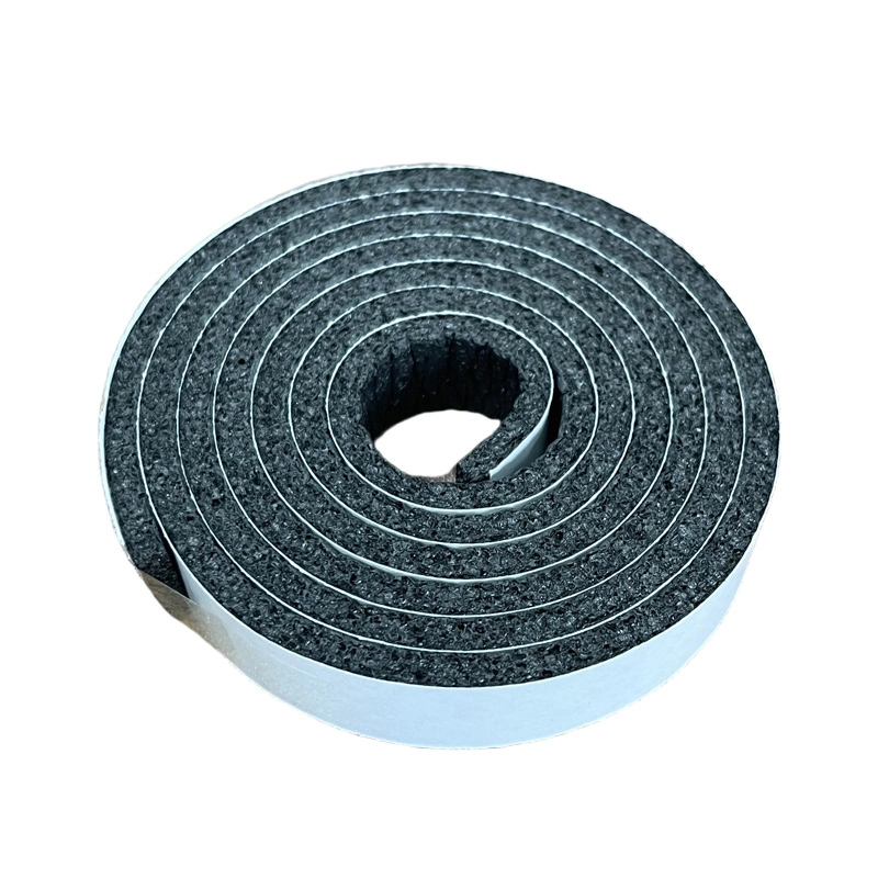 XPE foam strip, black XPE foam sealing strip with white silicone release liner